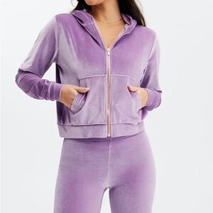 Purple Velour Hoodie